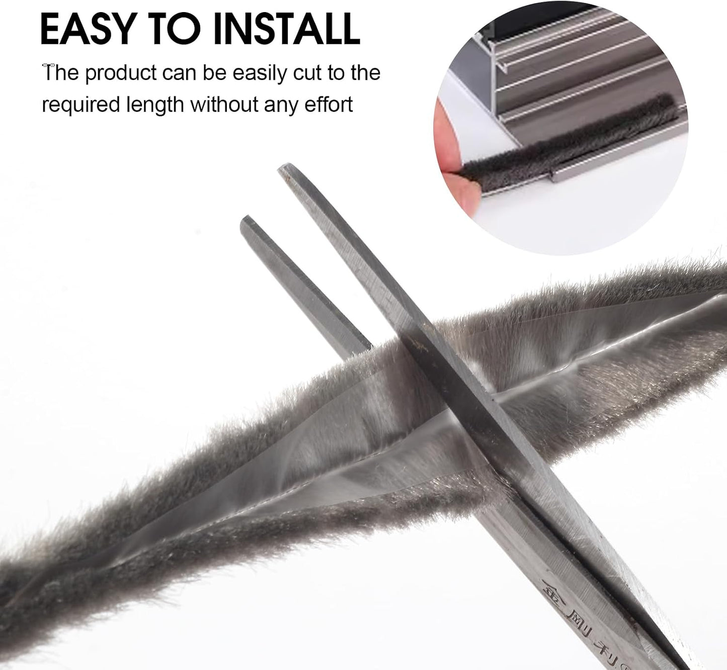 16 Ft (5m) 196 Inch Sliding sash Windows Doors Tape Pile Draught excluder Brush Seal Strip weatherstrip 7mm x 12mm (7/24 1/2 Inch, Gray)
