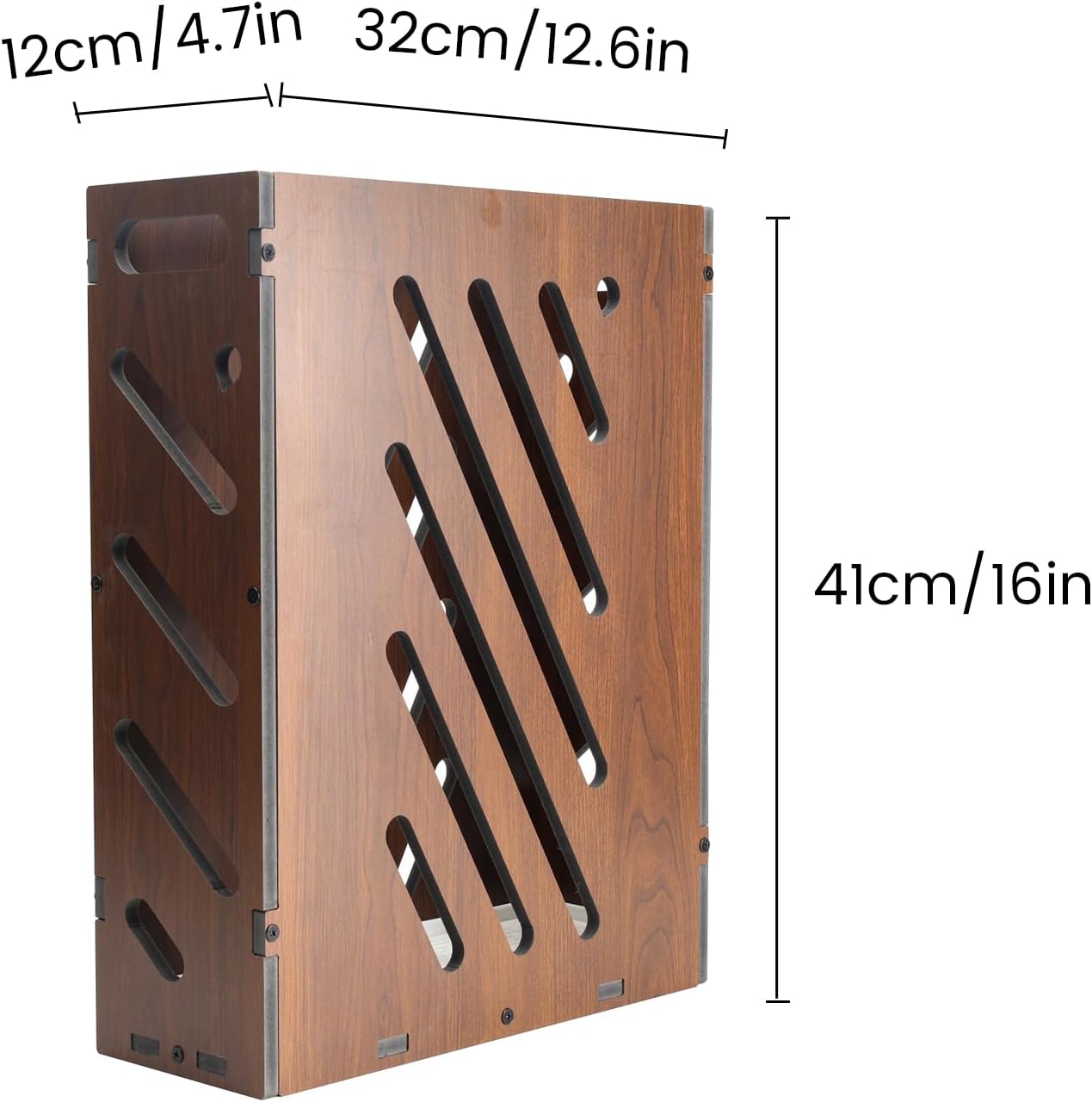 Faux Wood Umbrella Stand for Entryway, Free Standing Indoor Holder | Waterproof PVC cane rack and rain gear organizer with removable drip tray. Elegant decorative accent for home or lobby.