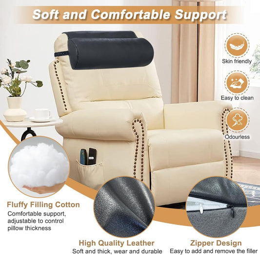 KAAMOS Recliner Headrest Pillow, Recliner Neck Support Pillow, Couch Chair Headrest Cushion for Neck Pain Relief and Cervical Support, Head and Back Cushion for Sofa, Chair