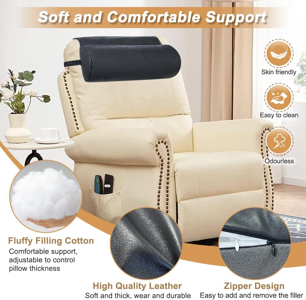 KAAMOS Recliner Headrest Pillow, Recliner Neck Support Pillow, Couch Chair Headrest Cushion for Neck Pain Relief and Cervical Support, Head and Back Cushion for Sofa, Chair