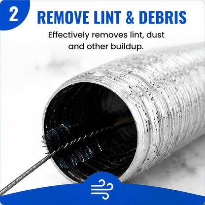 Dryer Lint Brush Vent Cleaner Lint Trap Cleaning Tool Dryer Vent Brush Long Flexible with Wood Handle 27.95Inches Medium Size for Dryer Vent Cleaning DIY Enthusiasts Homeowners (1, PCS)
