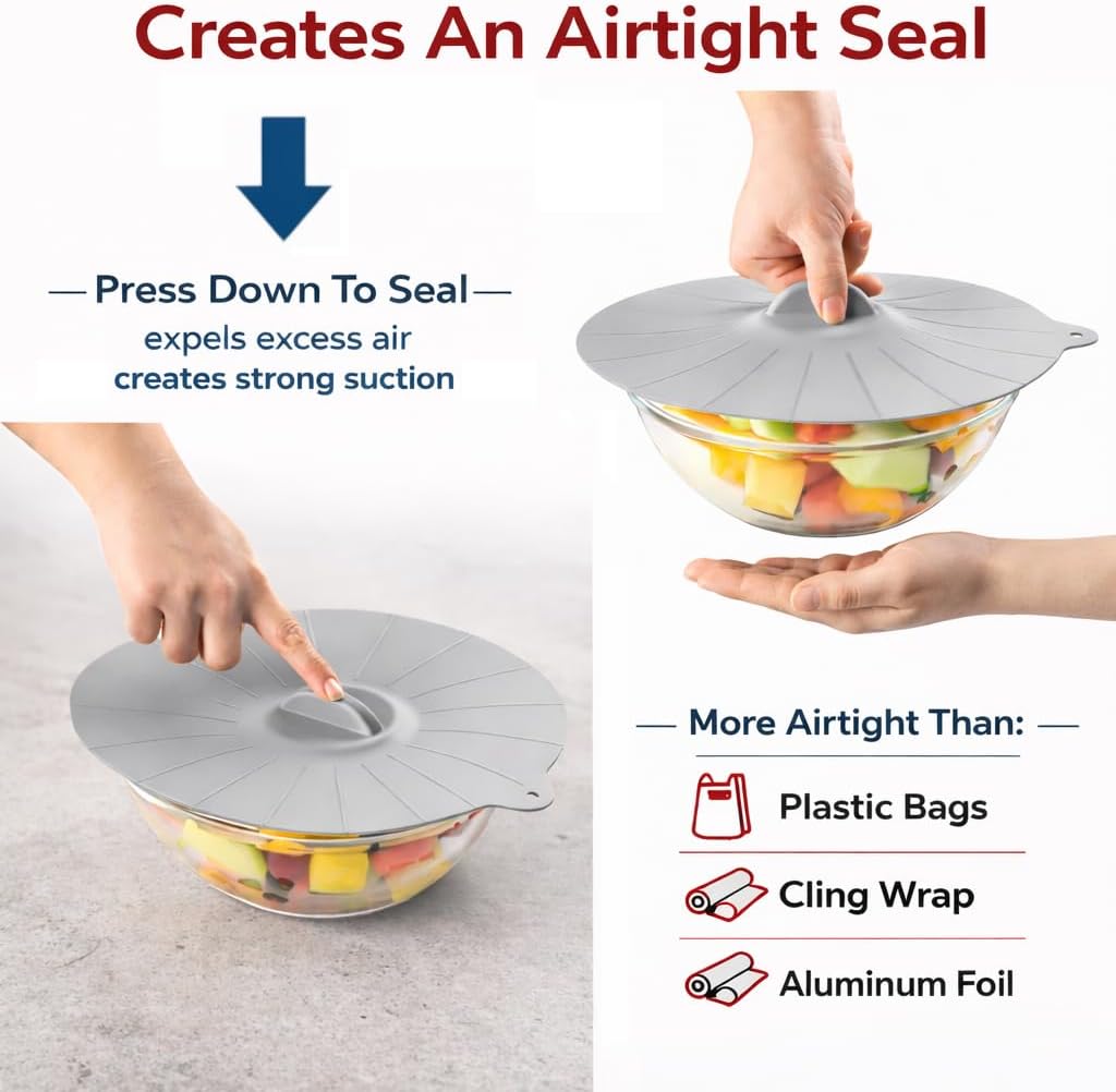 HIC Kitchen Splatter Guards for Microwave, BPA Free, Set of 4