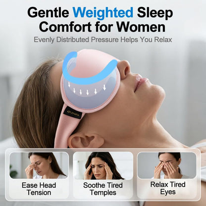 Facemoon Weighted Eye Masks for Sleep, 3D Blackout Sleep Mask for Women | Zero Eye Pressure, Deep Cups; Eyelash Friendly Sleep Mask for Airplane Travel Essentials, Night Shift Nurses, Office Naps