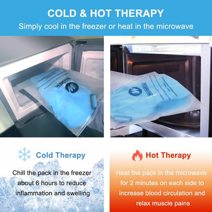 Neck and Shoulder Ice Pack for Pain Relief, Extra-Large Reusable Hot & Cold Gel Wrap, Therapy for Rotator Cuff, Muscle Spasms, Swelling, Surgery Recovery – Long-Lasting Cold Compress