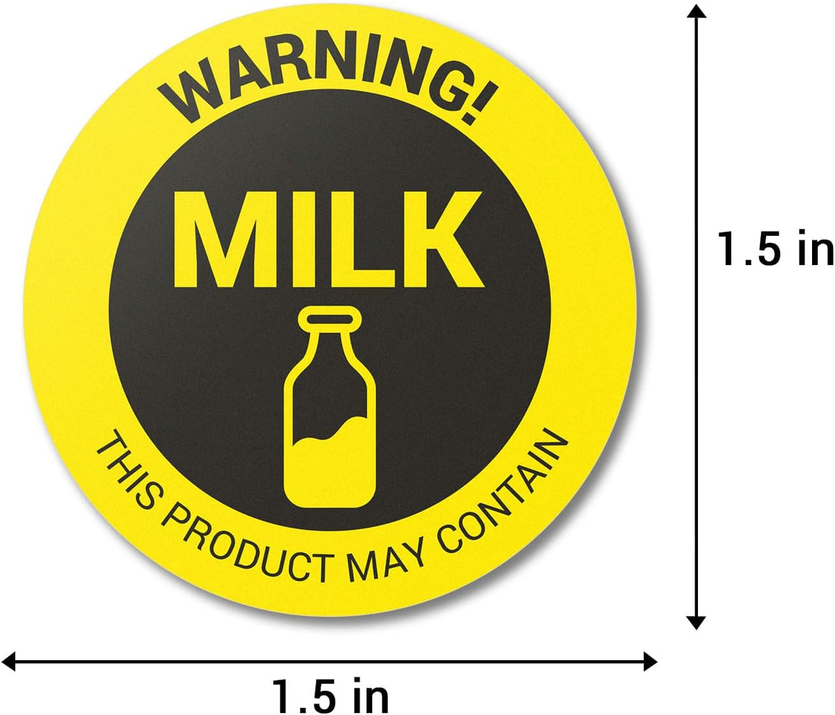 Sesame Seeds Allergy Warning Stickers, 1.5 Inch Round, 300 Labels