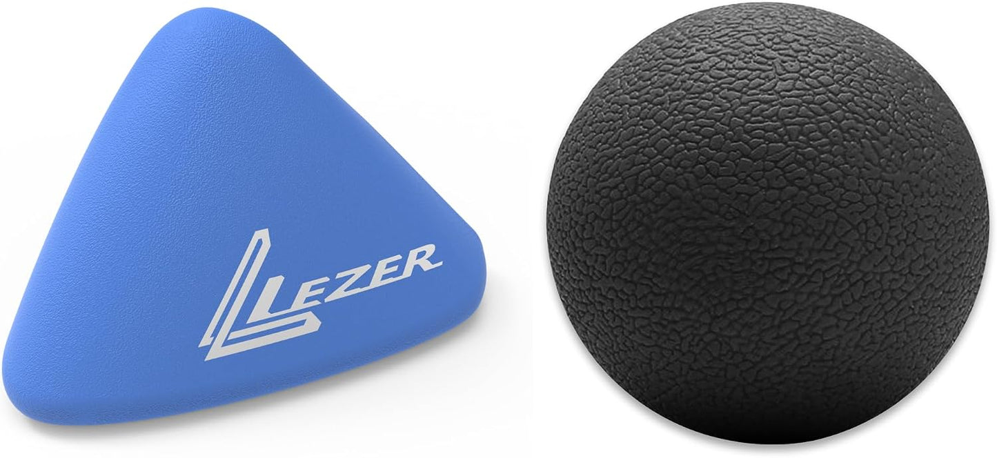 LEZER Trigger Massage Point, Manual Massage Ball, Muscle Knots Relief Tool, Myofascial Release, Physical Therapy, Deep Tissue Back Massage, Plantar Fasciitis, 2.9 in x 2.1 in (Green)