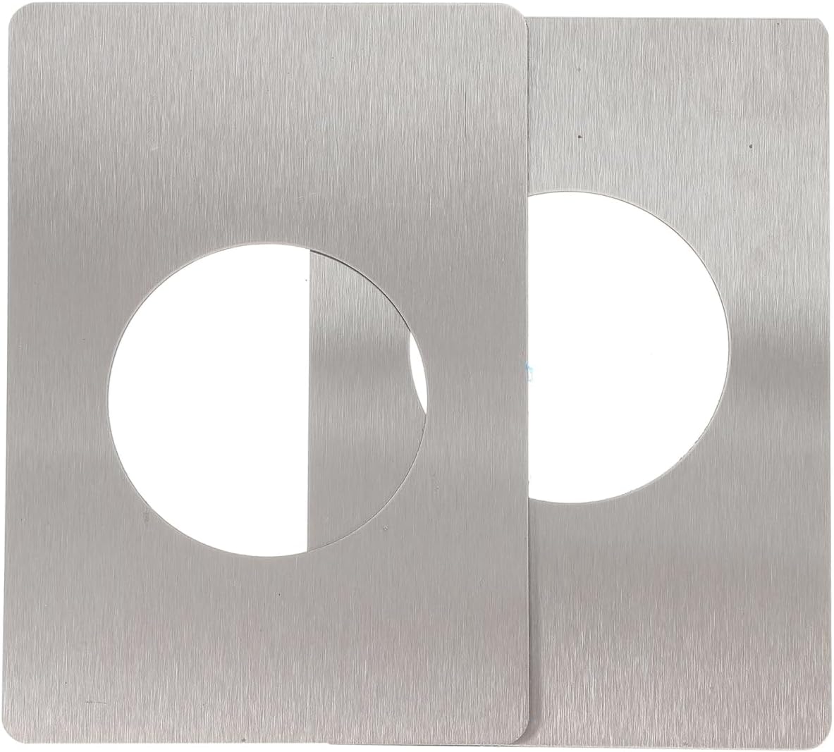 Mikikit Door Plate Repair Door Knob Filler Plate Stainless Steel Easy Peel Stick Installation