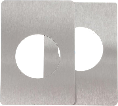 Mikikit Door Plate Repair Door Knob Filler Plate Stainless Steel Easy Peel Stick Installation