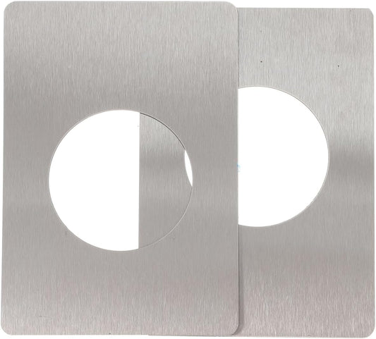Mikikit Door Plate Repair Door Knob Filler Plate Stainless Steel Easy Peel Stick Installation