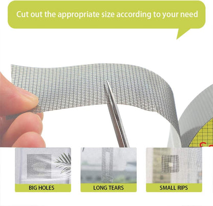 FLYZZZ Window Screen Repair Kit Tape, 79.4 in Waterproof Screen Repair Tape, 3-Layer Strong Adhesive Window Screen Doors Repair Patch Tape Suitable for Covering Holes&Tears Instantly