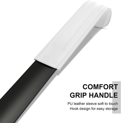 16.5 Inch Long Handle Shoe Horn for Seniors Men Women Kids, Metal Shoe Horns for Boots