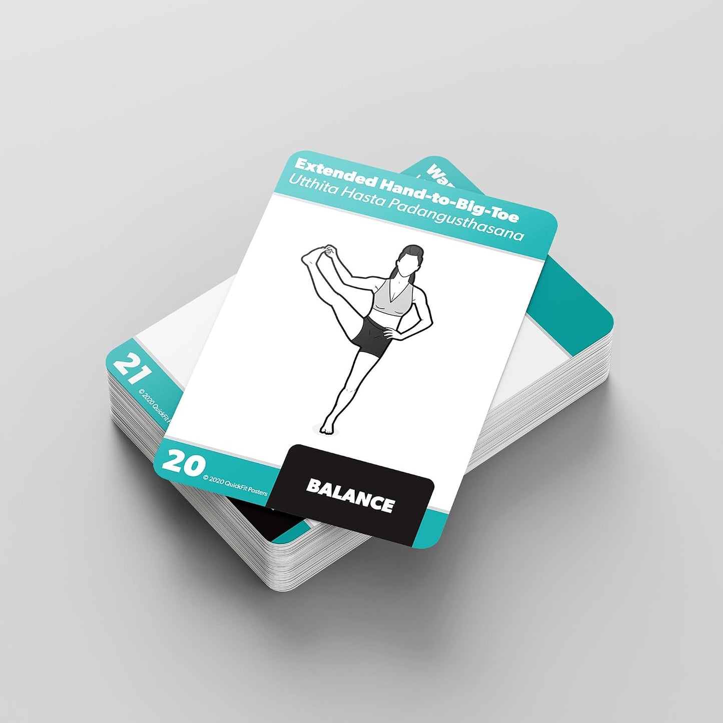 2 Pack - Bodyweight & Yoga Pose Exercise Cards - Fitness Workout Playing Cards