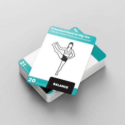 2 Pack - Bodyweight & Yoga Pose Exercise Cards - Fitness Workout Playing Cards