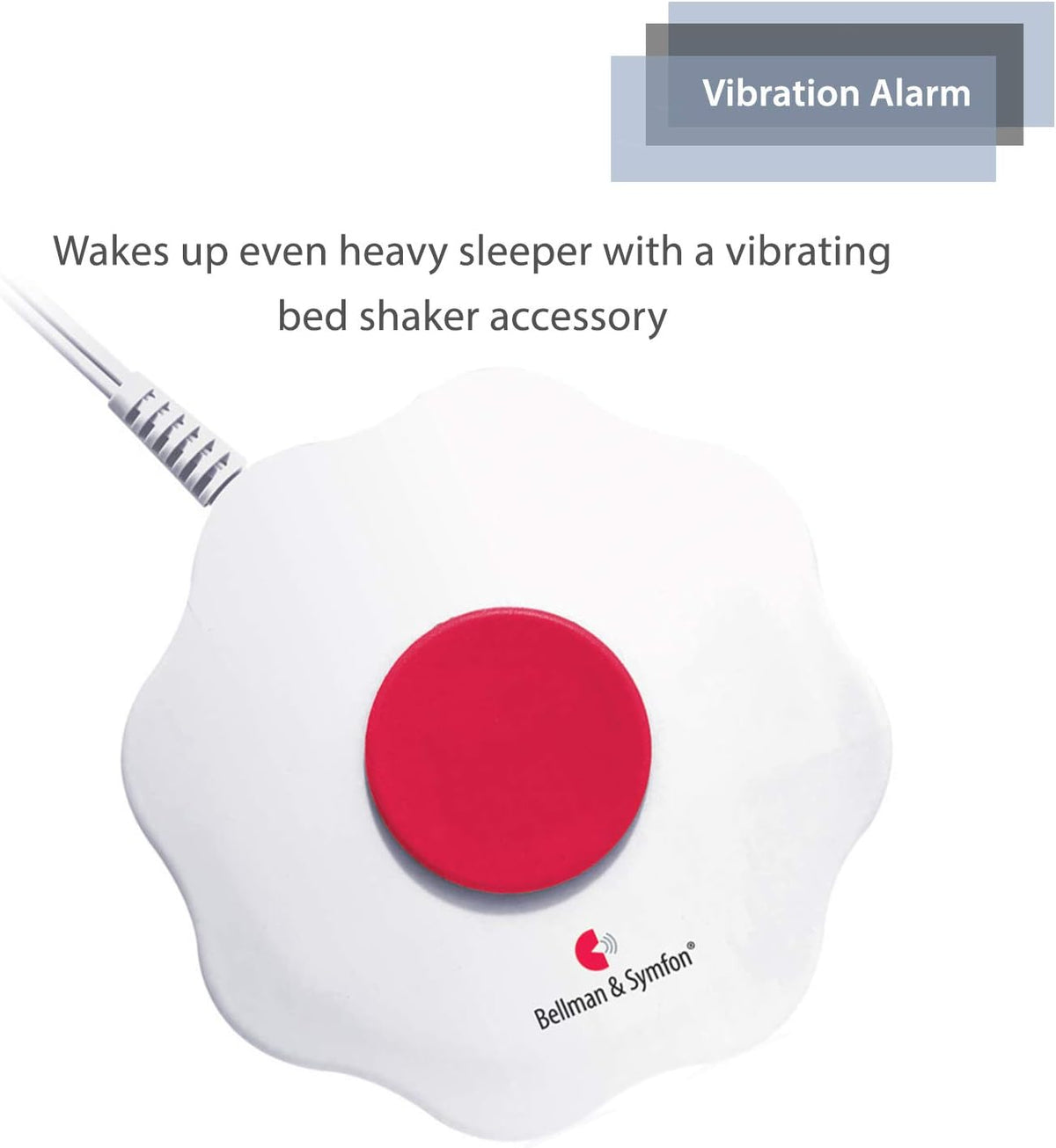 Bellman & Symfon Bed Shaker - Vibration Alert for Deaf and Hard of Hearing - Emergency Notification Aid for Seniors and Assisted Living Support - Not a Standalone Product - Bellman Accessory