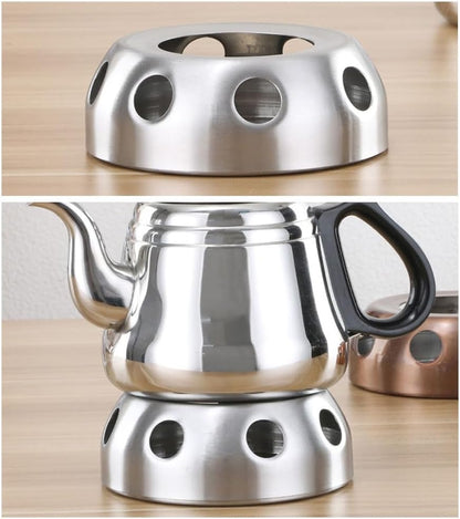 Glass Teapot Warmer Stainless Steel Tea Warmer for Tea Lights Candles Stovetop Safe Borosilicate Tea Pot with Removable Loose Tea Infuser Tea Kettle and Tea Maker Tea Light Candle