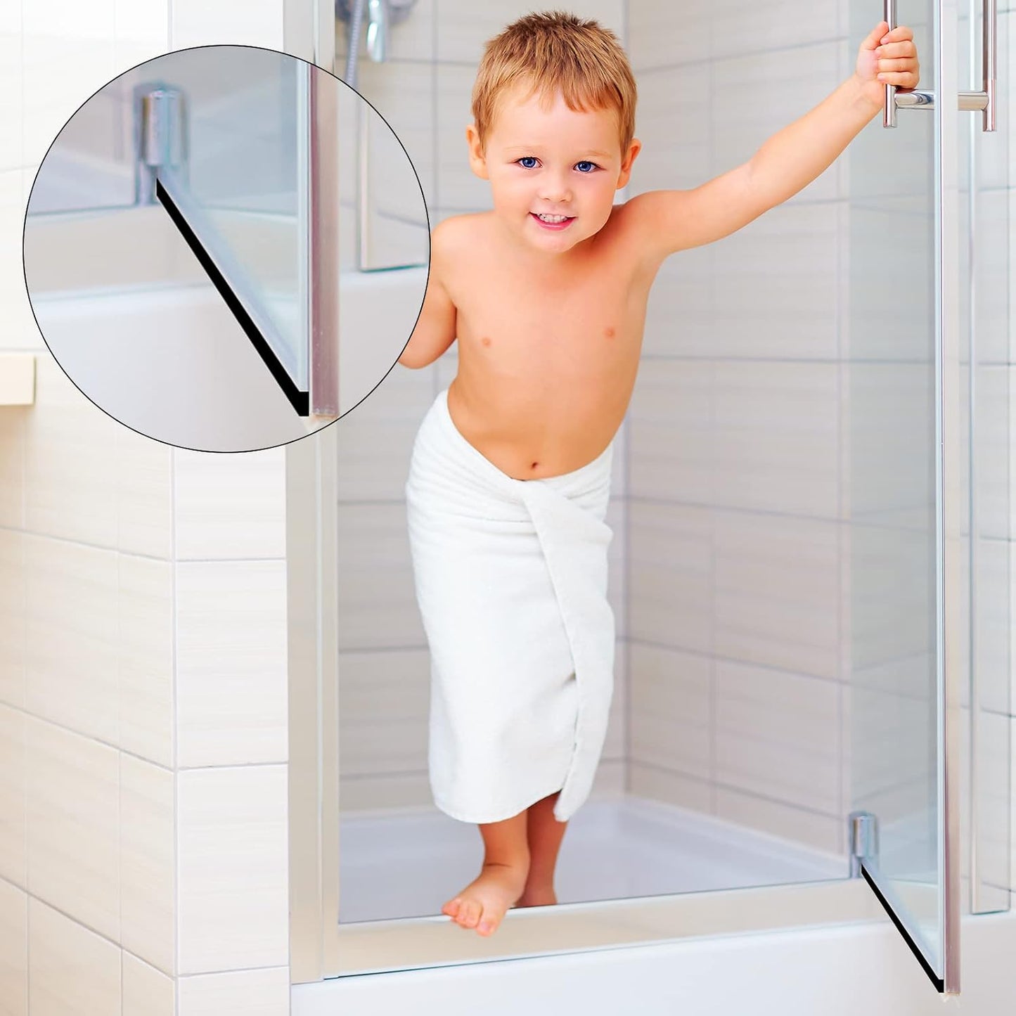 Tondiamo 72 Inch Black Shower Door Rubber Sweep Bottom Seal Strip Rubber Shower Door Seal Strip Waterproof Trim for Home Bathroom