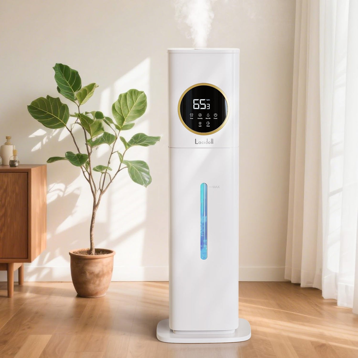 Lacidoll 8L Large Humidifier for Bedroom Large Room Home 800 sq ft, Black