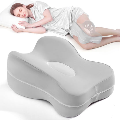13" Extended-Length Knee Pillow for Side Sleepers with Full Thigh Support