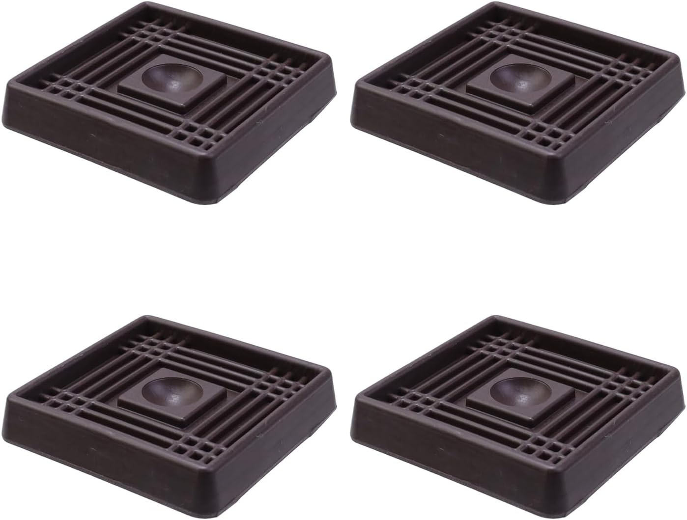 Semetall 1.5 Inch Rubber Caster Cups 8 Pack Black | Non Slip Furniture Coasters Floor Protectors for Bed Couch Table Chair