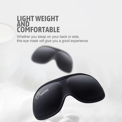 Sleep Eye Mask for Women Men, Eye Covers for Sleeping, 3D Sleep Mask for Travel Yoga Nap (Black)