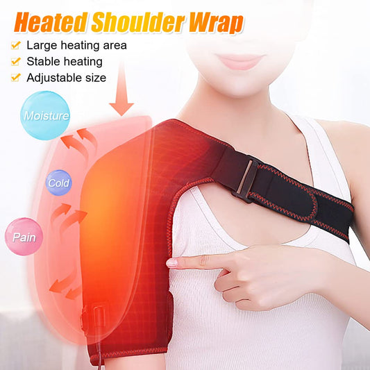 Woolala Electric Heated Shoulder Wrap Heating Pad Large Heating Area Warmer