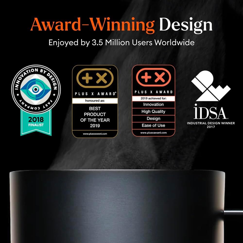 Ember Temperature Control 14oz Smart Mug 2, App-Controlled and Rechargeable Heated Coffee Cup Warmer with Intelligent LED Display, Sage Green.