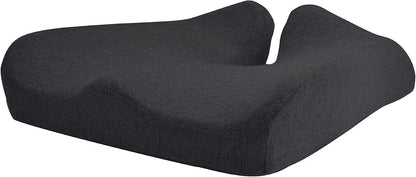 C CUSHION LAB Patented Pressure Relief Seat Cushion for Long Sitting Hours on Office/Home Chair, Car, Wheelchair - Extra-Dense Memory Foam for Hip, Tailbone, Coccyx, Sciatica - Light Grey