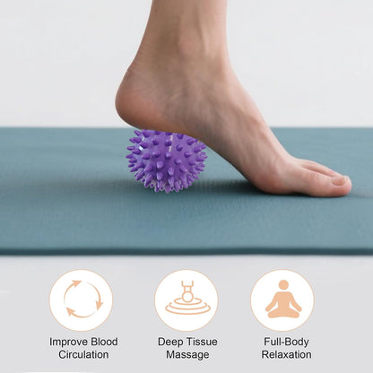 2PCS Firm Massage Lacrosse Balls for Myofascial Release, Muscle Knots, Trigger Point Therapy, Yoga Deep Tissue Massage, Foot Plantar Fasciitis, Muscle Soreness Massager Ball
