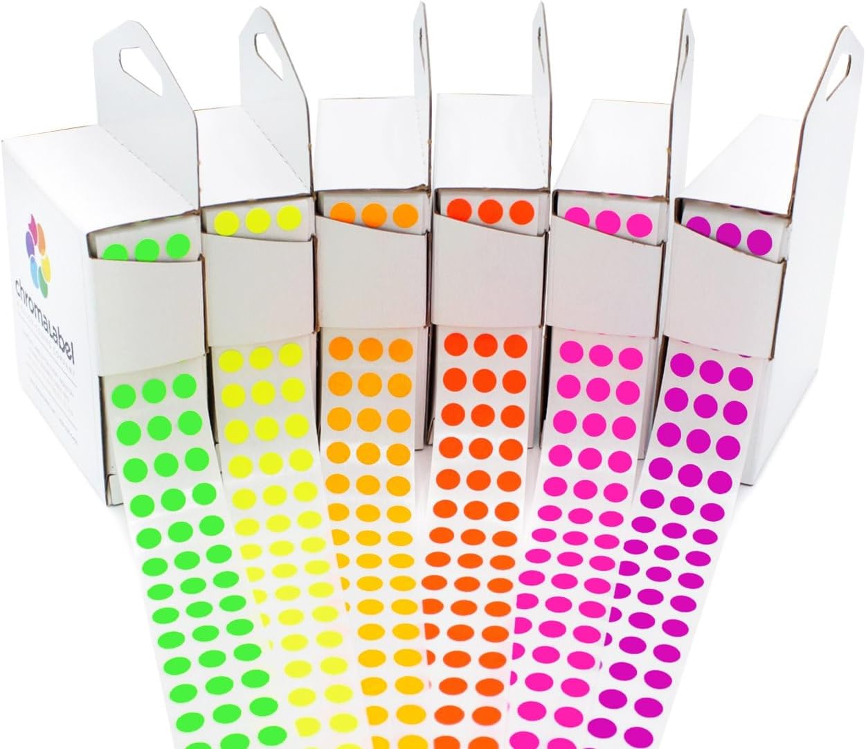 Dark Blue, Red & Yellow Dots, 1/4 Inch, 1000/Box Each Color | Writable Semi-Gloss Circle Labels in Dark Blue, Red and Yellow for Offices, Retail and Classrooms. Made in USA - Colors B