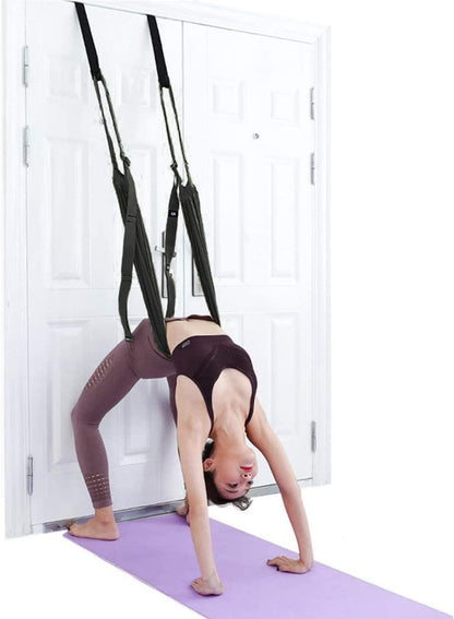 Yoga Fitness Stretching Strap, Adjustable Leg Stretcher Back Bend Assist Trainer, Improve Leg Waist Back Flexibility Home Gym Equipment for Rehab Pilates Ballet Cheerleading Splits Gymnastics