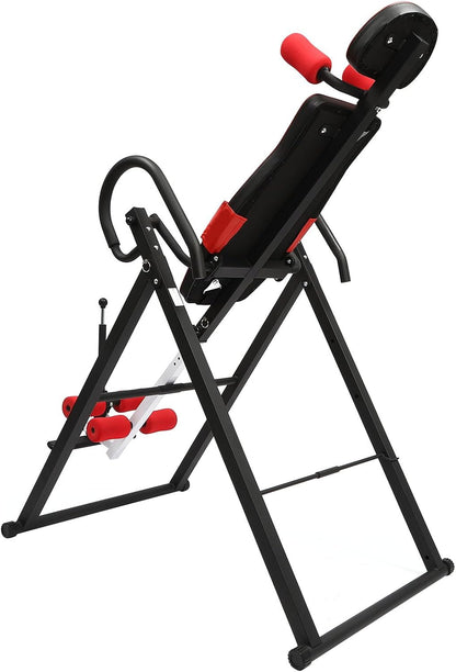 Inversion Table for Back Pain Relief, 330.7lbs Capacity Heavy Duty Inversion Teeter Table with Adjustable Safety Belt & Headrest, Home Back Stretcher Decompression Equipment