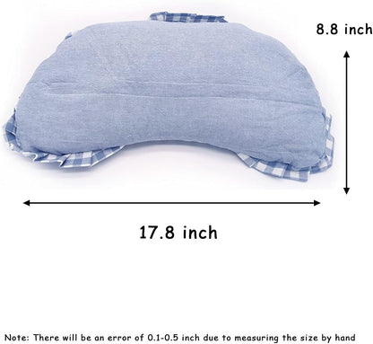 Buckwheat Cervical Neck Roll Pillow,17.7"x5.9" Firm Support Neck Bolster with Washable Cover, Adjustable Hard Cylinder Round Pillow with Buckwheat Hulls, for Office Lunch Breaks Sleeping,Pink