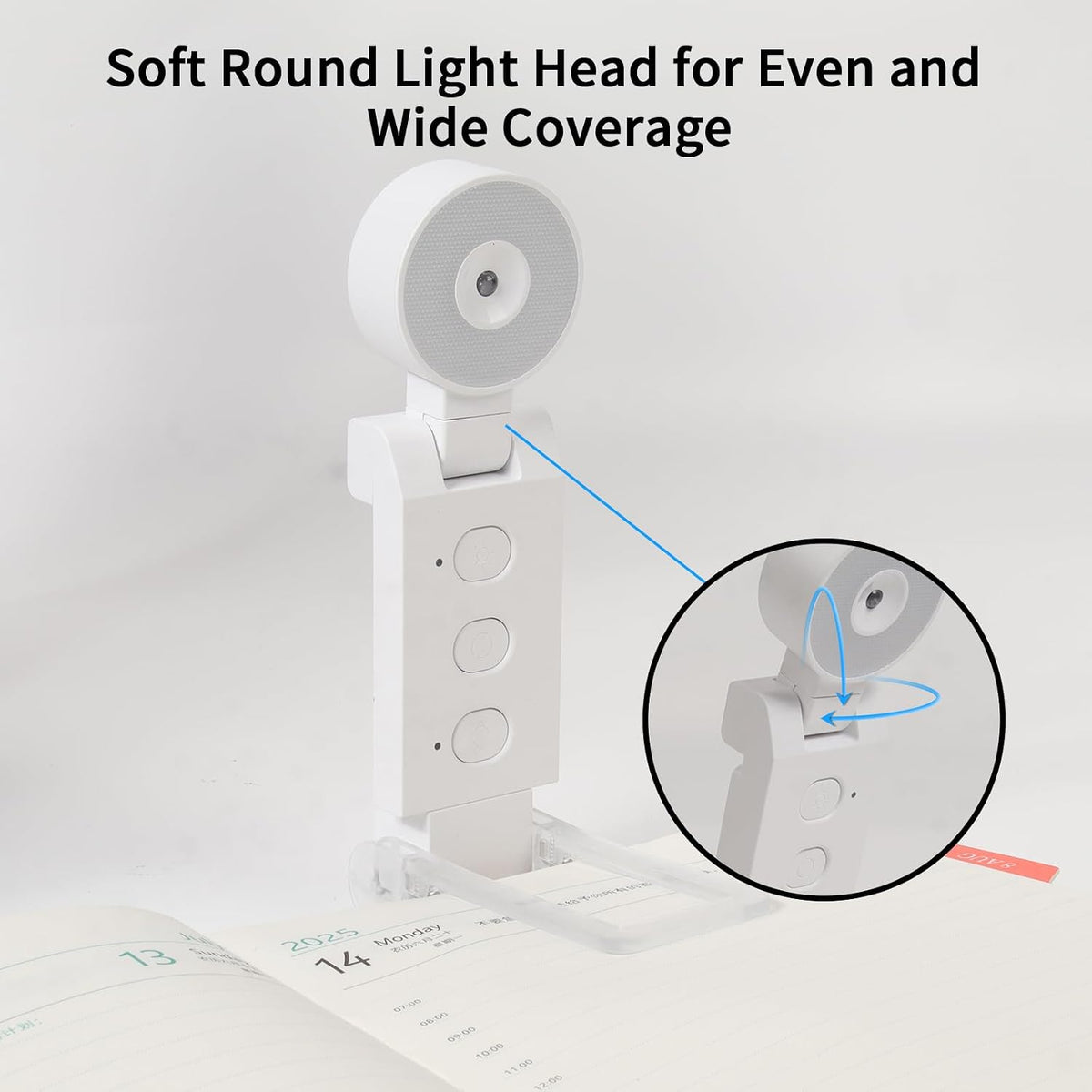 Rechargeable Book Light, Clip-On LED Reading Light, Eye-Caring