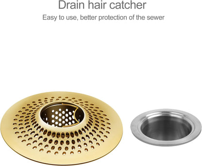 LEKEYE Drain Hair Catcher/Bathtub Shower Drain Hair Trap/Strainer Stainless Steel Drain Protector(Patented Product) | Stainless Steel