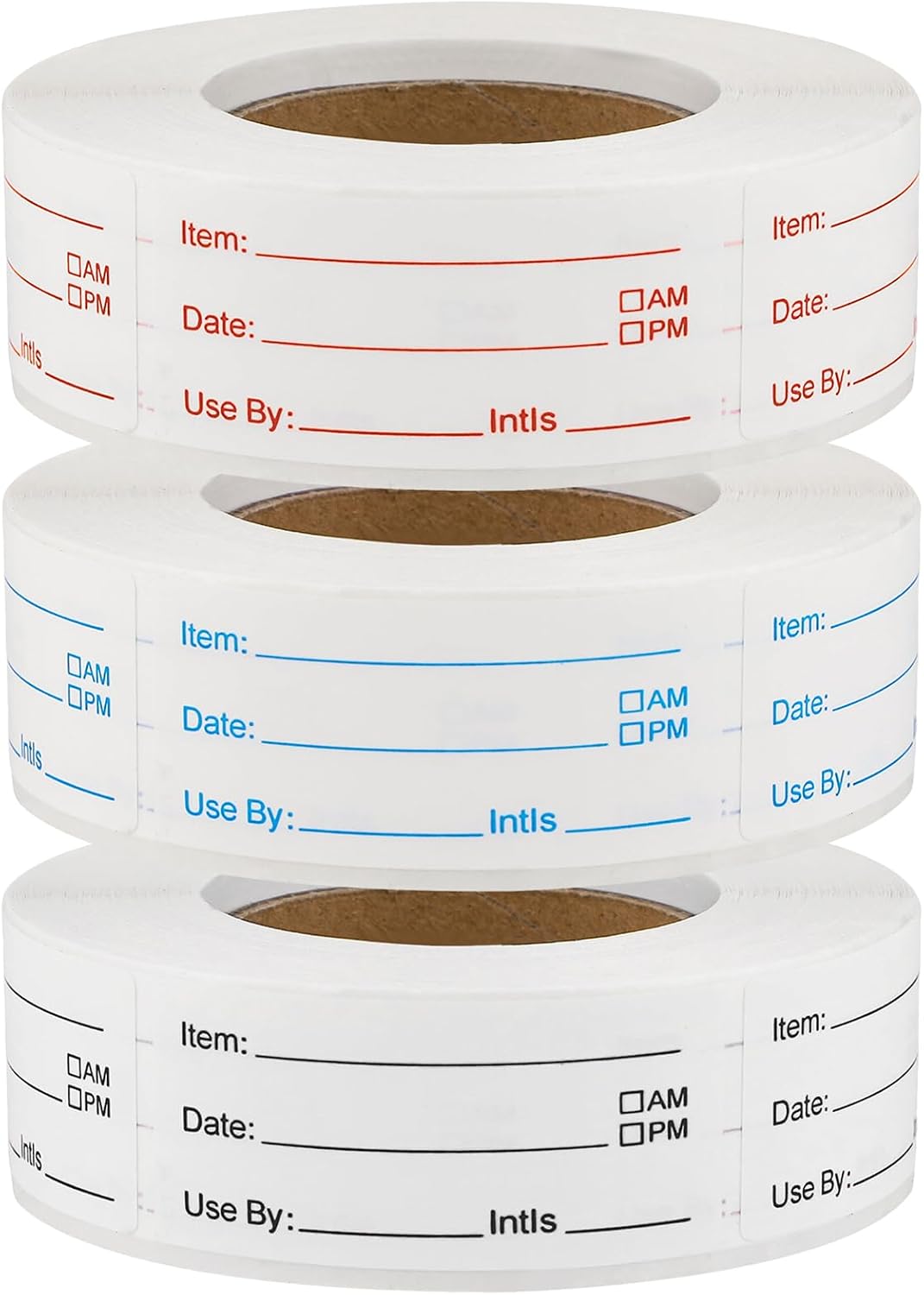 2 Rolls 1000 Pieces Removable Food Labels, 1 x 2 Inch | Date Stickers for Freezer, Refrigerator Food Containers - Easy to Write