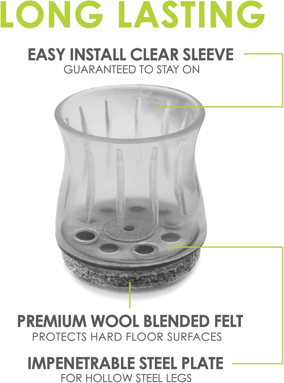 Slipstick Gorilla Felt Furniture Pads (189 Piece Variety Pack) Premium Furniture Pads & Chair Leg Floor Protectors for Hardwood Floors & Hard Surfaces