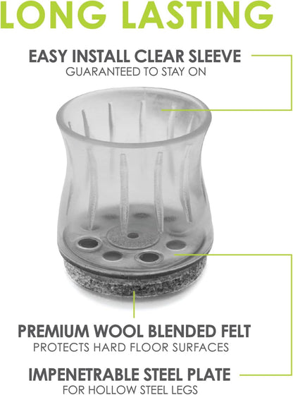 Slipstick Gorilla Felt Furniture Pads (189 Piece Variety Pack) Premium Furniture Pads & Chair Leg Floor Protectors for Hardwood Floors & Hard Surfaces