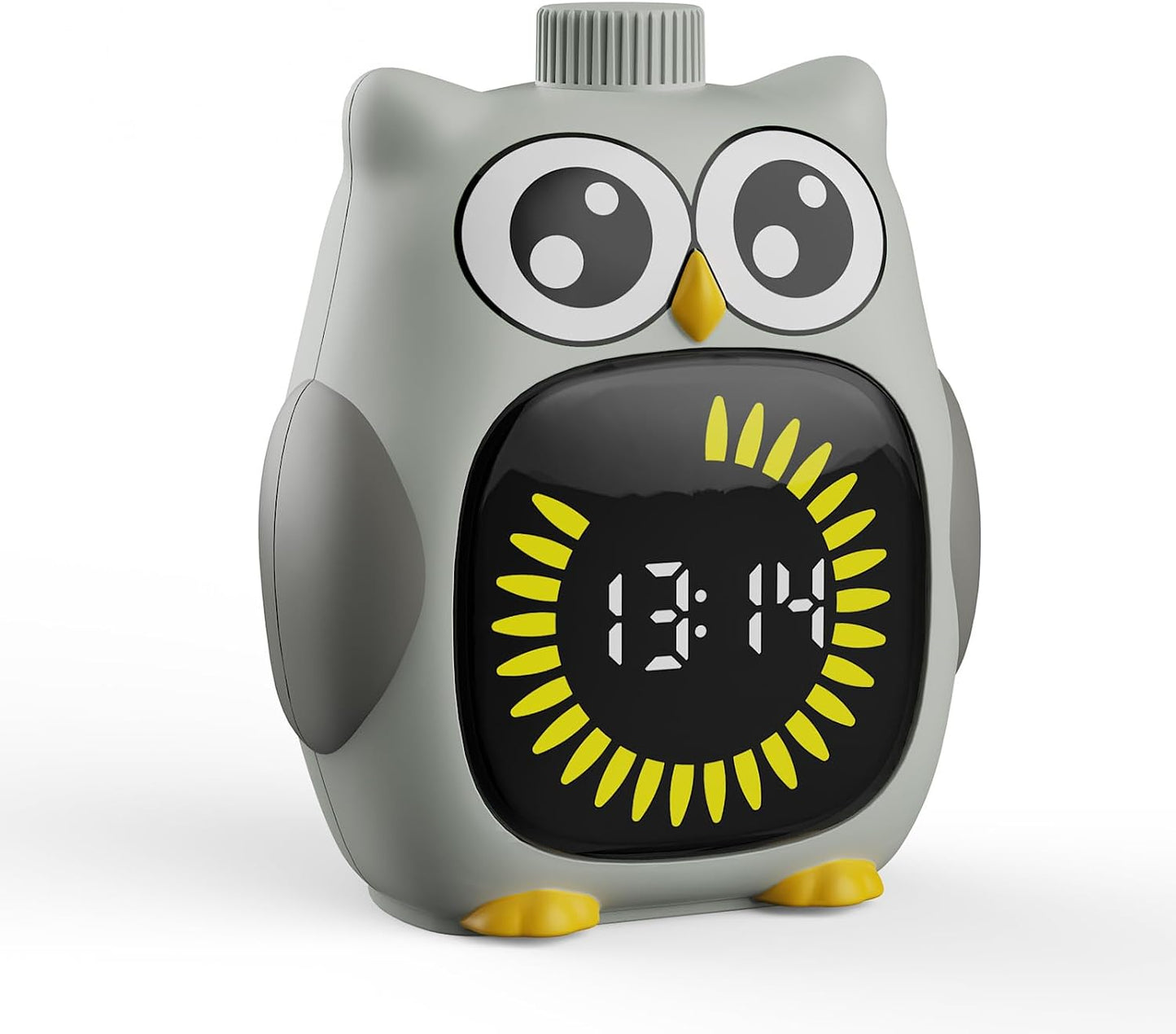 Grey Big-Eyed Owl Visual Timer for Kids,Classroom Timer | Time Out Timer,Up to 99Minutes Small Visual Timer,For Yoga ,For Kitchen，For Home