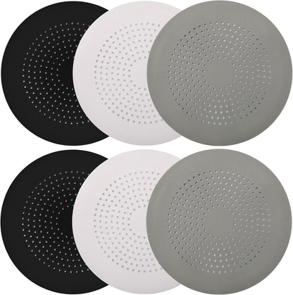 2 Pack Shower Drain Hair Catcher, Silicone Drain Cover with Suction Cup,Shower Drain Protector Drain Strainer Hair Stopper for Kitchen Bathroom Bathtub Sink(New Black 2Pack)
