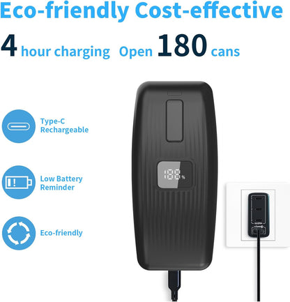 Electric Can Opener with LED Display, Can Opener Electric for Seniors | One-Touch USB Rechargeable Battery Automatic Can Opener for Kitchen or Arthritis, Hands-Free, Smooth Edge, Compact, Cordless