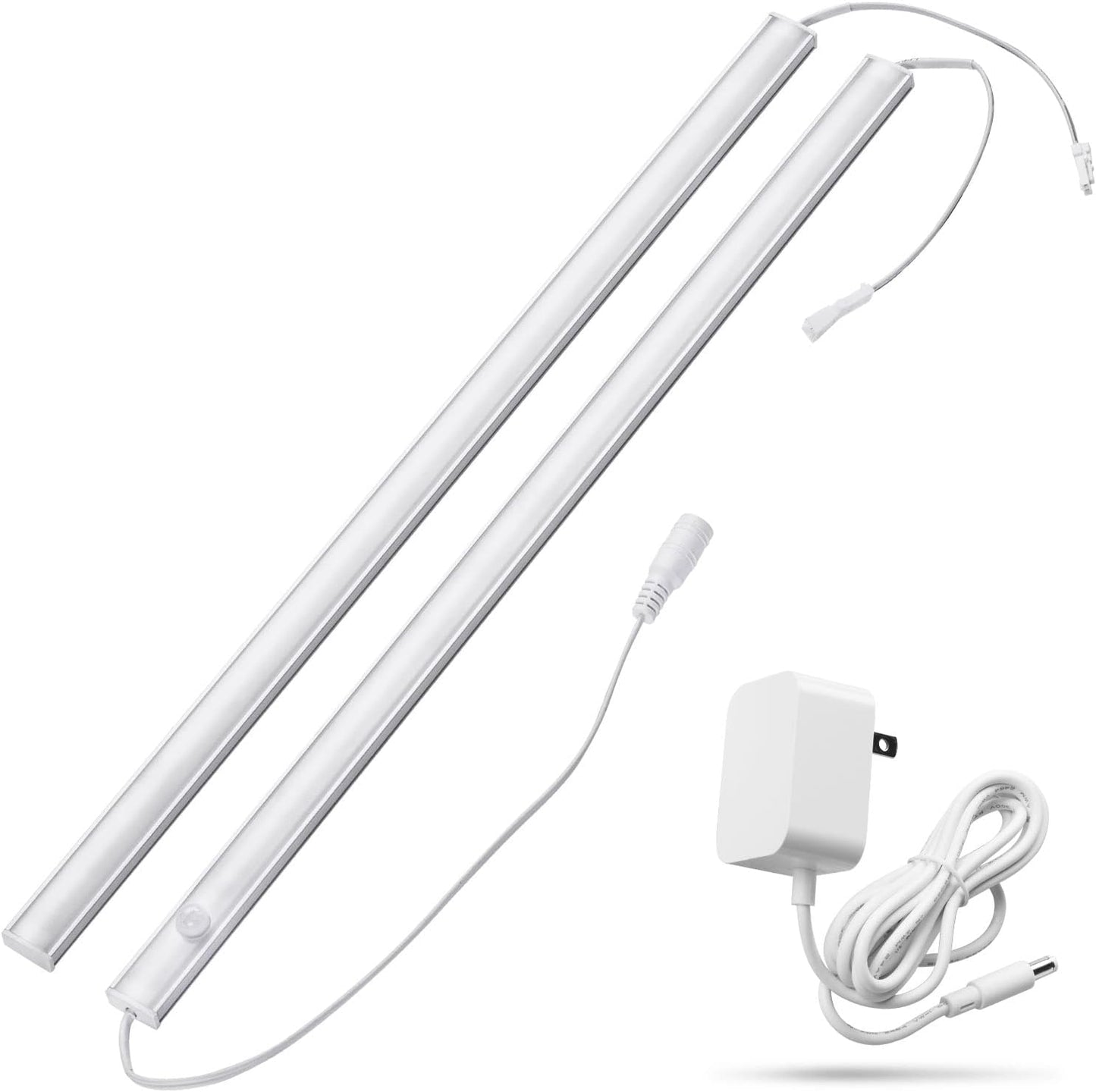 Under Cabinet Lighting LED Motion Sensor Lights Plug in Indoor, 16 inch 500LM 12V Under Counter Super Bright Ultra Thin Magnetic for Kitchen/Closet/Hallway/Toilet/Garage(Cool White/6000K)