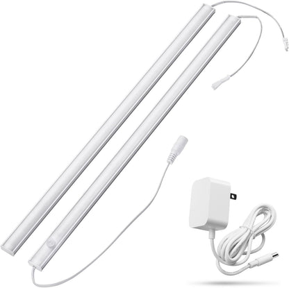 Under Cabinet Lighting LED Motion Sensor Lights Plug in Indoor, 16 inch 500LM 12V Under Counter Super Bright Ultra Thin Magnetic for Kitchen/Closet/Hallway/Toilet/Garage(Cool White/6000K)