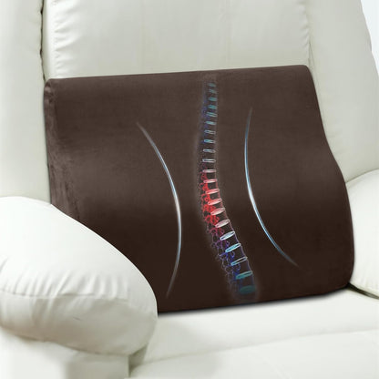 Lumbar Support Pillow for Recliner and Couch, Ergonomic Back Support Pillow | Dual-Layer Memory Foam, Soft Velvet Cover, Lower Back Pain Relief, Back Cushions for Recliner, Sofa & Gaming Chair
