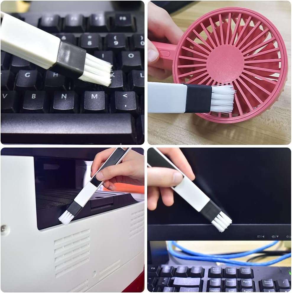 Crevice Gap Cleaning Brush Tool: 6PCS Hand-held Groove Gap Cleaning Tools | 2 in 1 Dustpan Cleaning Brush, Shutter Door Window Track Cleaning Brushes for Bathroom/Toilet/Kitchen Corner