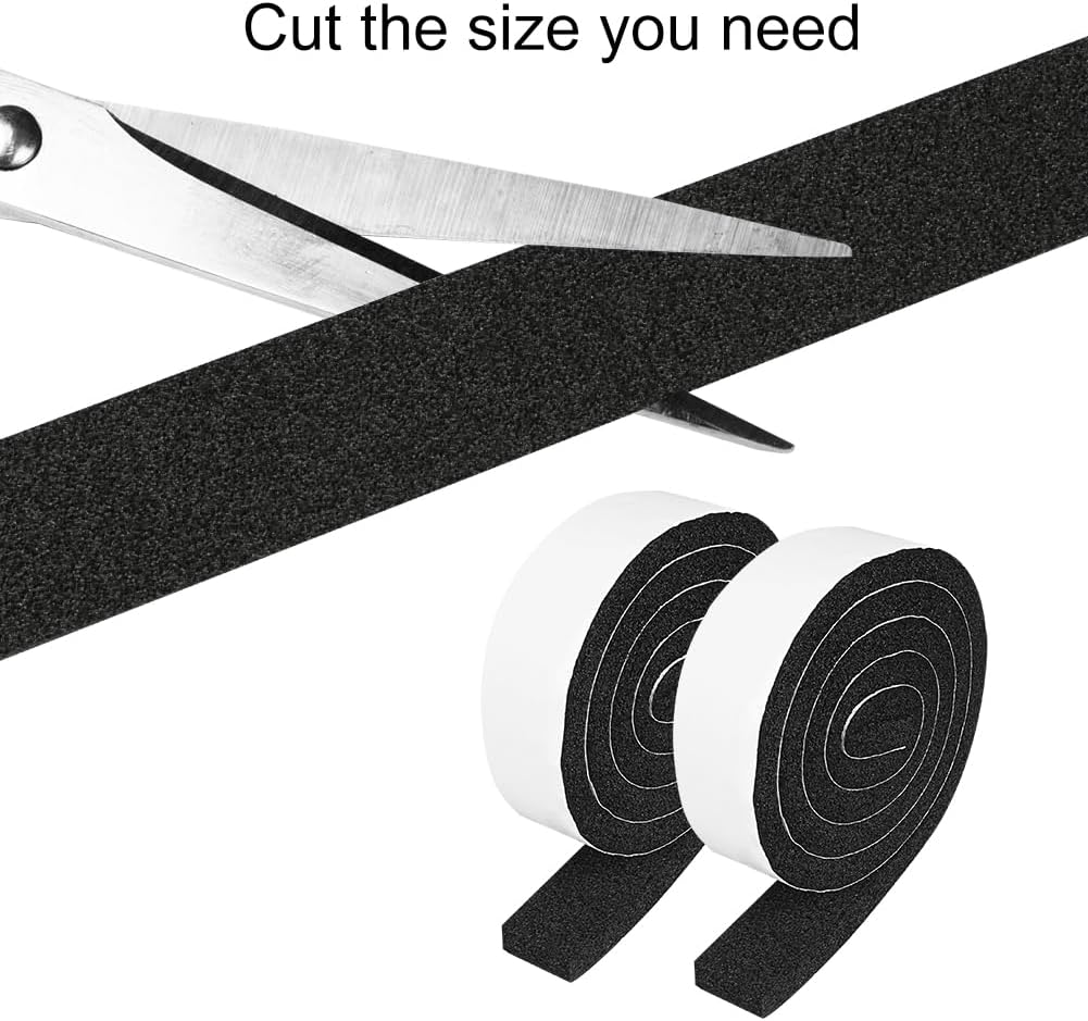 2 Rolls Foam Seal Tape for Door Window Insulation, Soundproof and Shockproof Foam Adhensive Strip, 3/8" Wx3/16 T Single Sided Foam Tape, Cold Air and Draft Closed Cell Seal Strip,Total 32FT