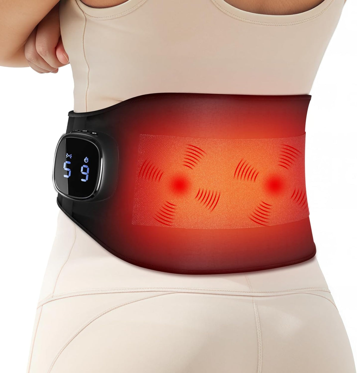 Comfytemp Cordless Portable Heating Pad with Massager for Lower Back FSA