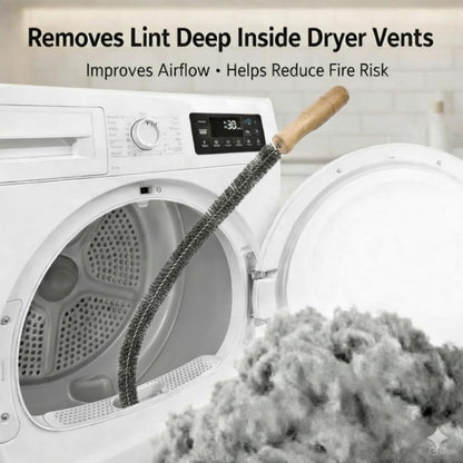 Clothes Dryer Vent Cleaner Kit with Vacuum Hose Attachment Brush, Lint Remover, Dryer Vent Vacuum Hose (Full Brush)