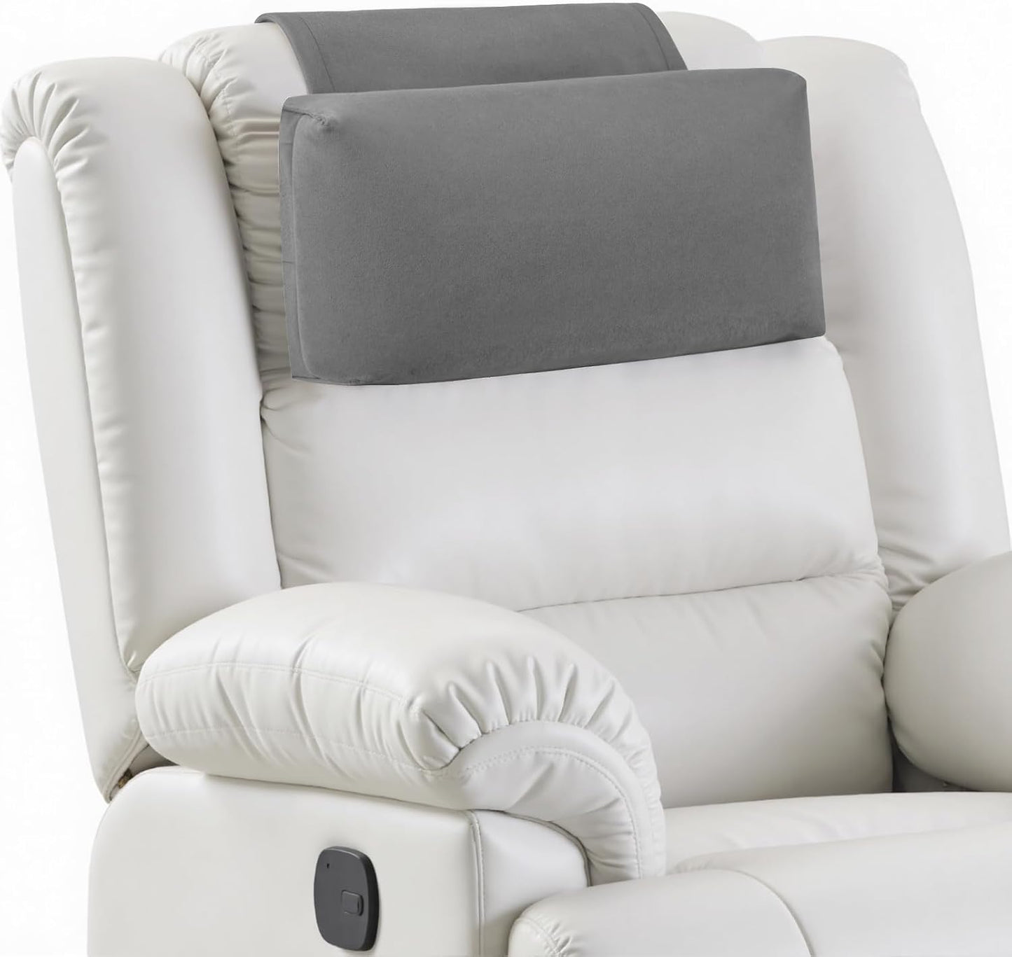 Neck Pillow for Recliner Chair, Adjustable Recliner Pillow for Headrest | Soft Velvet, Weighted Non-Slip Flap, Adjustable Filling, Washable Cover, for Recliners, Sofas, Office Chairs