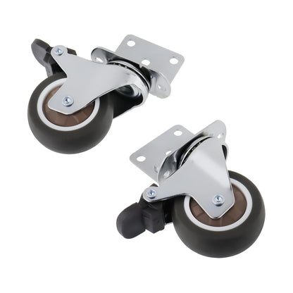 Semetall 4PCS Swivel Caster Wheels Square Cup Furniture Castors (Bronze) | 150kg Load Capacity, with Screws for Piano Feet, Sofa, Table, 1.02 Inch (26mm) Wheels