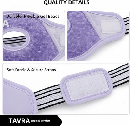 Cooling Gel Eye Mask for Puffy Eyes & Migraine Relief – Reusable Hot & Cold Therapy Mask for Sinus Pressure, Dark Circles, Headache Relief (Purple)